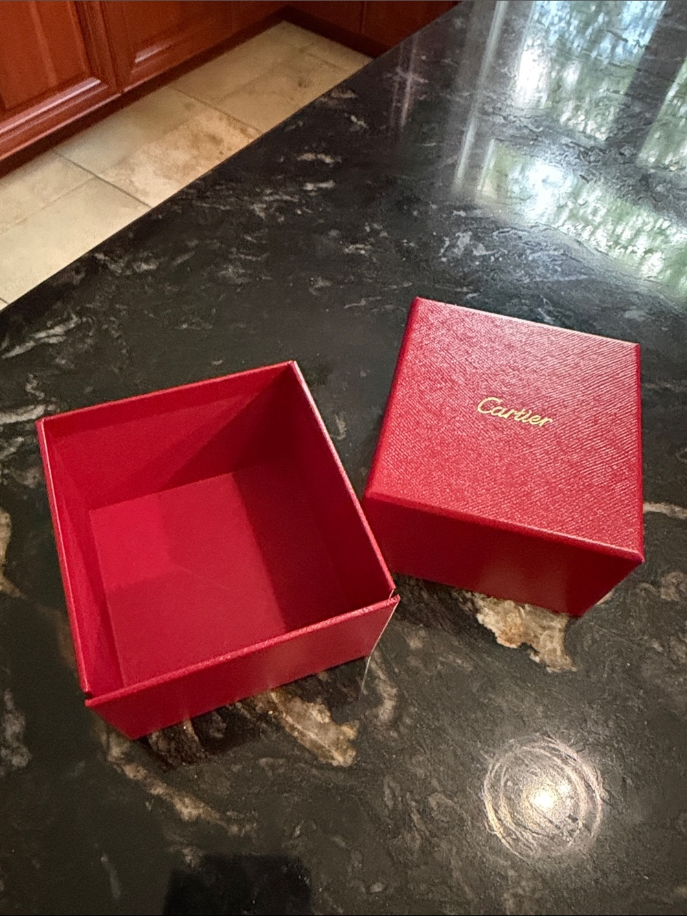 Cartier Red Box with Gold Script Logo - Picture 3 of 5